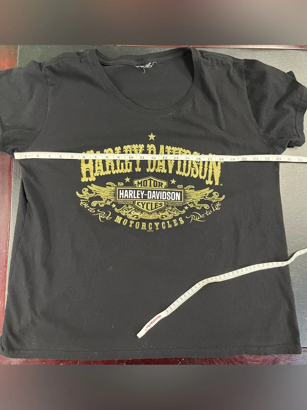 Harley Davidson ladies tee 23” pit-to-pit - Picture 5 of 7
